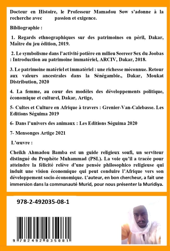 Description

Cheikh Ahmadou Bamba est un guide religieux soufi, un serviteur distingué du Prophète Muhammad (PSL). La voie qu'il a tracée pour atteindre la félicité relève d'une pensée philosophico religieuse qui induit une vision économique qui peut conduire l'Afrique vers son développement socio-économique. L'auteur, en bon chercheur, a fait une immersion dans la communauté Murid, pour nous présenter la Muridiya.