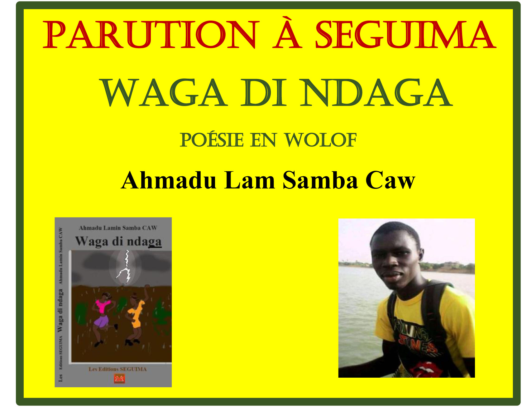 Waga di nda est un recueil de poèmes d’une littéralité qui nous égaye et d aussi d’une musicalité qui nous tire de notre torpeur d’Africains souffrant de mille maux. Il est écrit dans un wolof correct du point de vue sémantique et l’orthographe ne souffre d’aucune entorse.