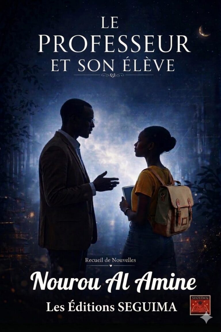 Quand c’est Nourou Al Amiin, c’est la lumière des idées, la brillance de l’inspiration. Si sa plume, parée de couleurs africaines et imbue de spiritualité se promène entre les genres littéraires, de la poésie au théâtre en passant par la nouvelle et le roman, c’est pour nous offrir des moments de bien-être, le temps d’une lecture apaisante et instructive. A SEGUIMA, nous avons connu « S’il vit… » (une pièce de théâtre), « Khadim et Rassoul … Une symphonie céleste » (Poésie) et « Tourmente en haute mer » (Nouvelle). Et puis voici : « Le professeur et son élève. » Pour vous en donner une idée, je mets ici, quelques passages de l’excellente préface de son ami Ibrahima Diome, inspecteur de l’Education, Poète et Critique littéraire. « … Le professeur et son élève est constitué d’une série de nouvelles riches en dialogues mais aussi en descriptions, comportant des textes à la fois instructifs et émouvants dans lesquels de belles histoires individuelles, sont transformées en paraboles universelles. Tout passionné de philosophie morale, de pensées révolutionnaires, de littérature postmoderniste peut y explorer les frontières – entre pluralité de cultures, entre optimisme et pessimisme, entre désespérance et espoir – avec élégance. L’auteur nous invite à une subtile plongée dans les abysses d’une société matérialiste et individualiste, obnubilée par ses désirs, son esprit critique, ses luttes, ses échecs, ses victoires et ses fantasmes. En outre, ce texte véhicule, avec acuité, une leçon digne d’une pédagogie qui pourrait bénéficier, au-delà de l’élève, aux jeunes enseignants africains trop portés sur des développements théoriques. Ici, le professeur adopte une méthode didactique basée sur une interaction entre l’élève, qui participe à sa propre formation et le professeur à la démarche socratique (la maïeutique) qui entraine l’apprenant sur le terrain de la réflexion philosophique, à partir de ses propres interrogations. Cette démarche s’appuie sur la métacognition, le tâtonnement expérimental, la théorie constructiviste qui prône que l’élève est le propre artisan de ses connaissances, de ses compétences… Sur le plan stylistique, le narrateur passe du récit initiatique « Un professeur et son élève » à la fable morale « La coquette punaise », en passant par le drame social « Mariage sous la table » et la méditation poétique « Libres pensées ». Le mythe de l’amour, la complexité de la raison, la renaissance africaine, l’amour de la sagesse, la quête de l’ataraxie, le goût de l’exotisme, la responsabilité, le dialogue interculturel sont les thèmes principaux de ce recueil, placé sous le signe de l’interrogation philosophique, sous le prisme du doute cartésien. Cette diversité thématique découle de l’actualité, enrichit la lecture sans la sortir du thème central: L’éducation. Que dire d’autre, sinon qu’entre “L’art pour l’art“ et “L’art au servir de grandes causes, Nuuru sait où il faut mettre le curseur. Stendal l’y aide : « Le roman est un miroir que l’on promène le long d’une route » et Hugo le conforte : « L’art pour l’art c’est beau, mais l’art pour le progrès est plus beau encore »