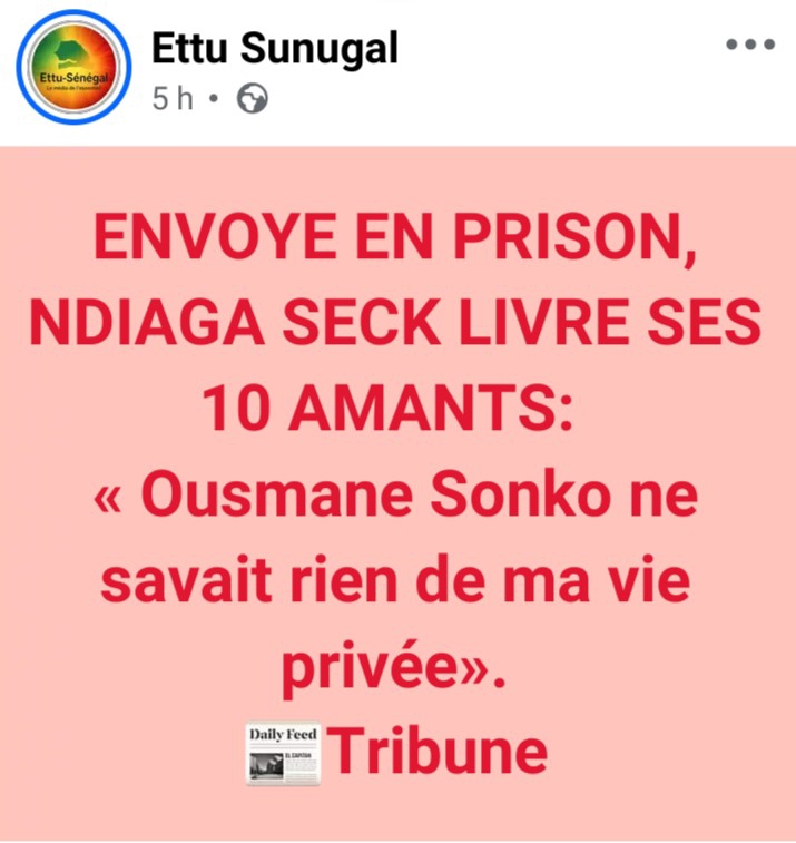AFFAIRE DES GOORJIGEEN : COMMENT GUINGUINEO A RESOLU SON PROBLEME. Cette publication de ËTTU SUNUGAL m’inspire quelques observations : 1- Le Premier Ministre Ousmane SONKO ne protège personne dans le cadre des dossiers judiciaires, pas même son ami d’enfance arrêté et écroué. 2- Le mis en cause pour actes contre-nature menait ses activités fort répréhensives hors de l’espace de vie habituel qu’il partage avec ses proches. Il mène la chasse sur Facebook, selon l’enquête de police au stade où nous en sommes. 3- L’intransigeance manifestée par le peuple sénégalais que cristallise la loi adoptée par l'Assemblée nationale le 11 mars 2026 a fini par faire lever le lièvre de son gîte. La Police et la Justice battent les haies et les buissons. Les voilà débusqués, qui font profil bas. Ils étaient là qui nous narguaient presque, comme je le disais dans ma chronique du 9 Février 2026 : Les chroniques de Mbegaan Koddu/seguima-vision.com/la-blessure-est-profonde/
