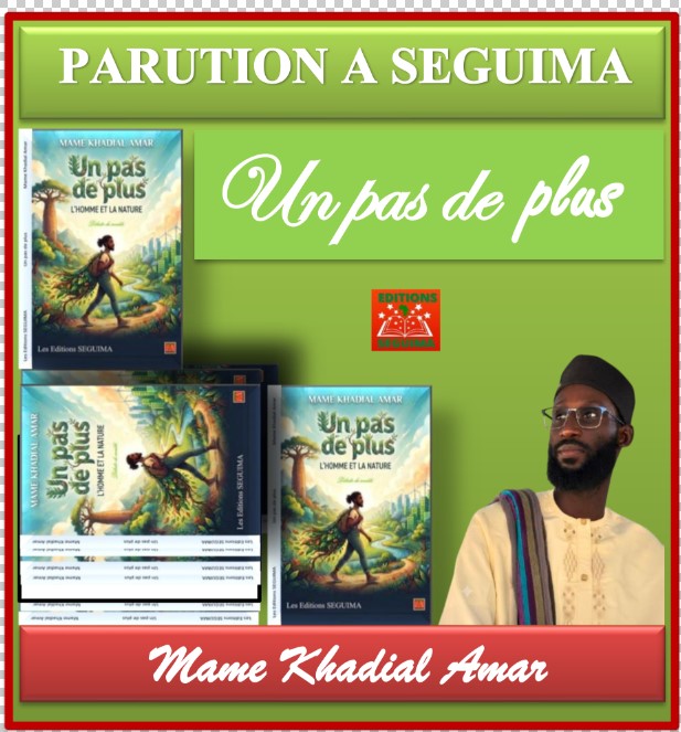 Pendant longtemps, la banlieue dakaroise est restée le territoire des combats de lutte, la chasse gardée des rappeurs et des acteurs de théâtre. Le livre, la lecture et les activités littéraires étaient en quelque sorte l’affaire des privilégiés souvent logés en ville. Depuis quelques années, une révolution s’est opérée à l’insu des élites : c’est la démocratisation de la lecture et des débats de société de plus en plus hauts en couleur. Peut-être, le renouvellement de notre littérature quelque peu sclérosée viendra-t-elle de là. En tout cas, la tendance est l’entrée de jeunes têtes pensantes dans le cénacle jadis bunkerisé par notre esprit un peu trop élitiste. Artiste multidimensionnel : musicien, scénariste, producteur de spectacles, Mame Khadial Amar est le directeur de la formation Jappad'art, une société de création artistique qui encourage la création par les jeunes. Sa passion débordante pour la nature fait de lui un militant écologiste qui n’a point besoin d’un parti politique pour mener son combat qui vise une protection responsable de notre environnement. Pour lui, la nature est une déesse à vénérer et une compagne à chouchouter. Dans son ouvrage « Un pas de plus… » Il expose ses idées et ses ressentis pour échange et partage. Ainsi, dans un monde où le bruit étouffe le silence, où l’art se réduit souvent à un produit de consommation et où l’écologie est un mot galvaudé, Amar nous offre avec Un pas de plus, une œuvre aussi engagée que poétique, aussi spirituelle que sociale. Il prône l’émergence d’un monde où l’art, la spiritualité et l’écologie se rejoignent pour guider l’humanité vers plus d’équilibre, de respect et de sens. Mame Khadial Amar invite chacun à laisser une empreinte positive sur Terre. En somme, ce texte, à mi-chemin entre le manifeste, la satire et la méditation, est une invitation urgente à réinventer notre rapport au vivant, à l’art et à nous-mêmes. Bonne lecture