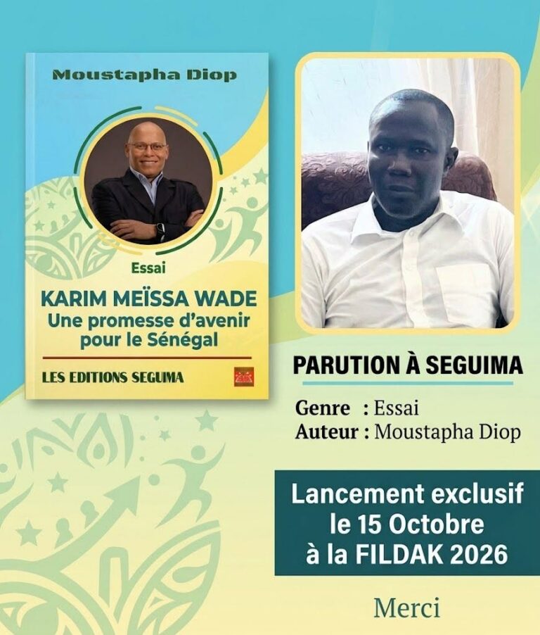 J’ai le plaisir de vous annoncer la parution de mon nouvel essai : KARIM MEÏSSA WADE, UNE PROMESSE D’AVENIR POUR LE SÉNÉGAL, aux éditions SEGUIMA. Cet ouvrage est né d’une rencontre avec un éditeur, rencorcée par la conviction d'un auteur. Je venais d’achever un ouvrage, aux antipodes de celui-ci, et j’étais à la recherche d’un éditeur lorsque M. Waly Ndour, responsable des éditions SEGUIMA, me parla de son intérêt pour un ouvrage consacré à mon frère de parti, Karim Wade. J’en fus évidemment très enthousiaste ! Karim Wade est-il intéressé par le pouvoir ? Peut-être bien. Sinon, pourquoi aurait-il accepté de traverser autant d’épreuves s’il n’avait nourri aucune ambition politique ? Pourquoi aurait-il choisi de subir la prison, l’exil et toutes les difficultés qui ont jalonné son parcours, alors qu’il aurait pu, à différents moments, rechercher des arrangements ou des compromissions plus faciles ? Sans parler des choix plus personnels : renoncer à une nationalité, s’éloigner d’un environnement professionnel prestigieux et stratégique, consacrer son énergie et ses ressources à soutenir un parti politique, malgré les années d’éloignement. Ces sacrifices prennent une autre signification lorsqu’on les inscrit dans la durée. Ils peuvent laisser penser qu’au-delà des épreuves, il y a bien une ambition : celle de servir un jour son pays au plus haut niveau de responsabilité. Karim Wade a-t-il le profil pour exercer les plus hautes responsabilités de l’État ? Son profil le montre suffisamment. Reste désormais une autre interrogation, plus politique : viendra-t-il, cette fois-ci, prendre part aux prochaines échéances électorales ? C’est, en tout cas, le souhait exprimé par plusieurs responsables et militants du PDS. RV a la FILDAK 2026.